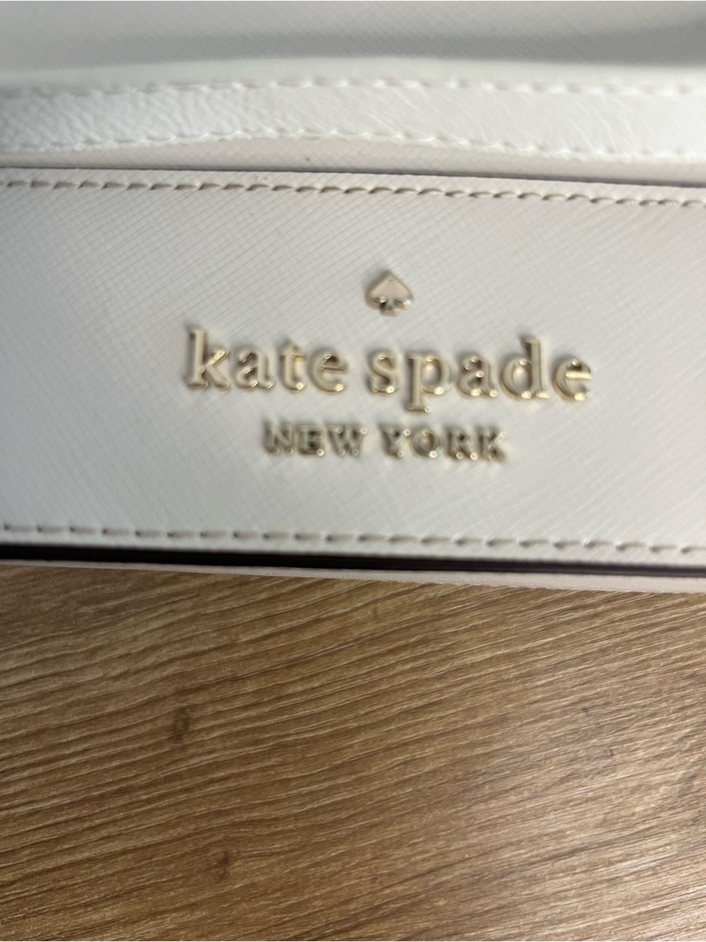 Kate Spade Staci Square Saffiano Leather Top Handle Crossbody Bag White - Picture 9 of 14
